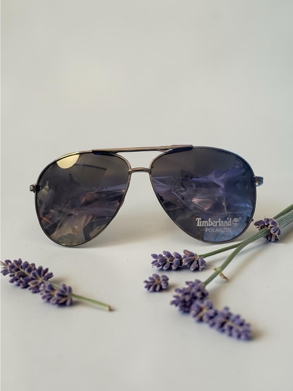 Timberland Black and Silver Logo Eyewear Arm